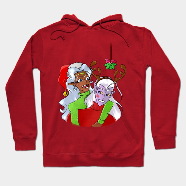 Lotura - Christmas Kiss Hoodie by AniMagix101